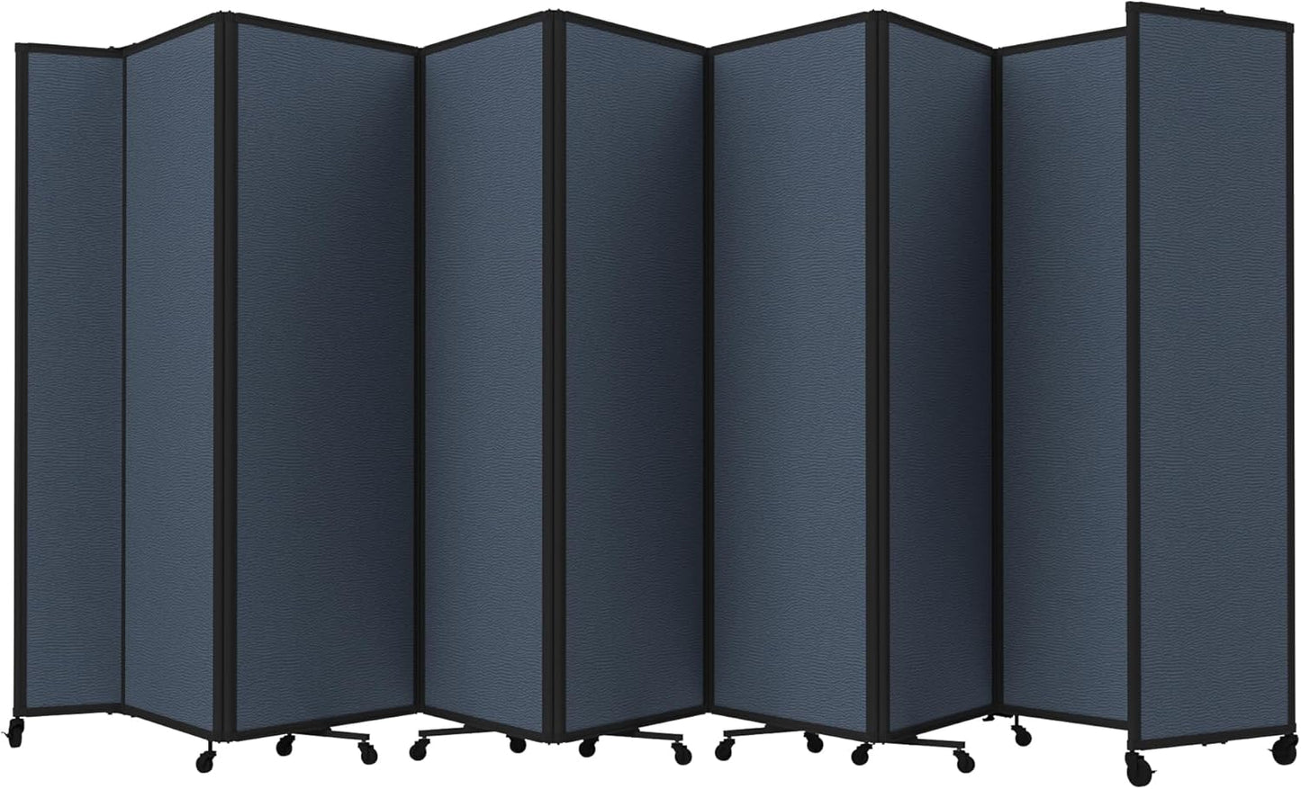 Versare Room Divider 360 Portable Wall Partition | Folding Panels | Large Freestanding Divider | Locking Wheels | Temporary Room Separator