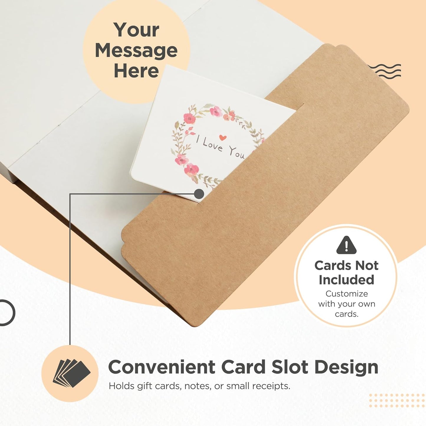 Sketch Book, 3 Pack Blank Drawing Notebook, 5.5" x 8.25" Kraft Cover Sketchbook, 224 Pages/112 Sheets 100gsm Plain Paper