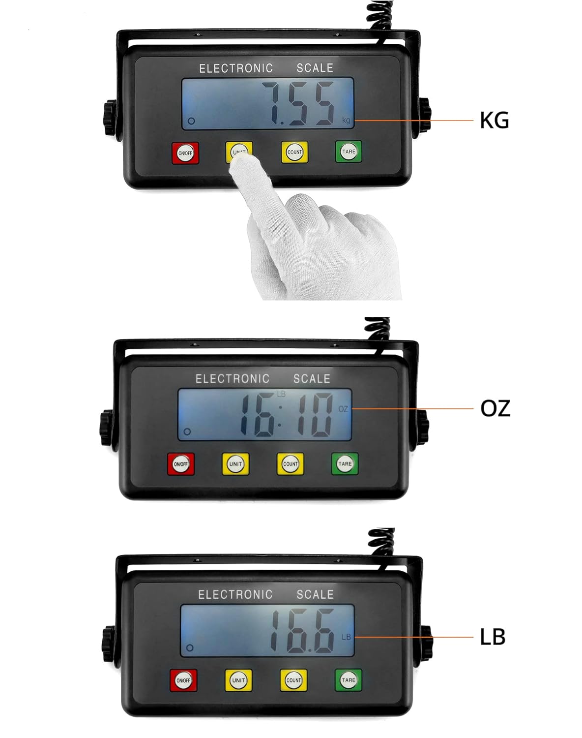 QWORK 400lb Physician Digital Scale, Shipping Scale Medical Platform Scale, Postal Scale, Digital Postage Scale fo Packages Luggage Post