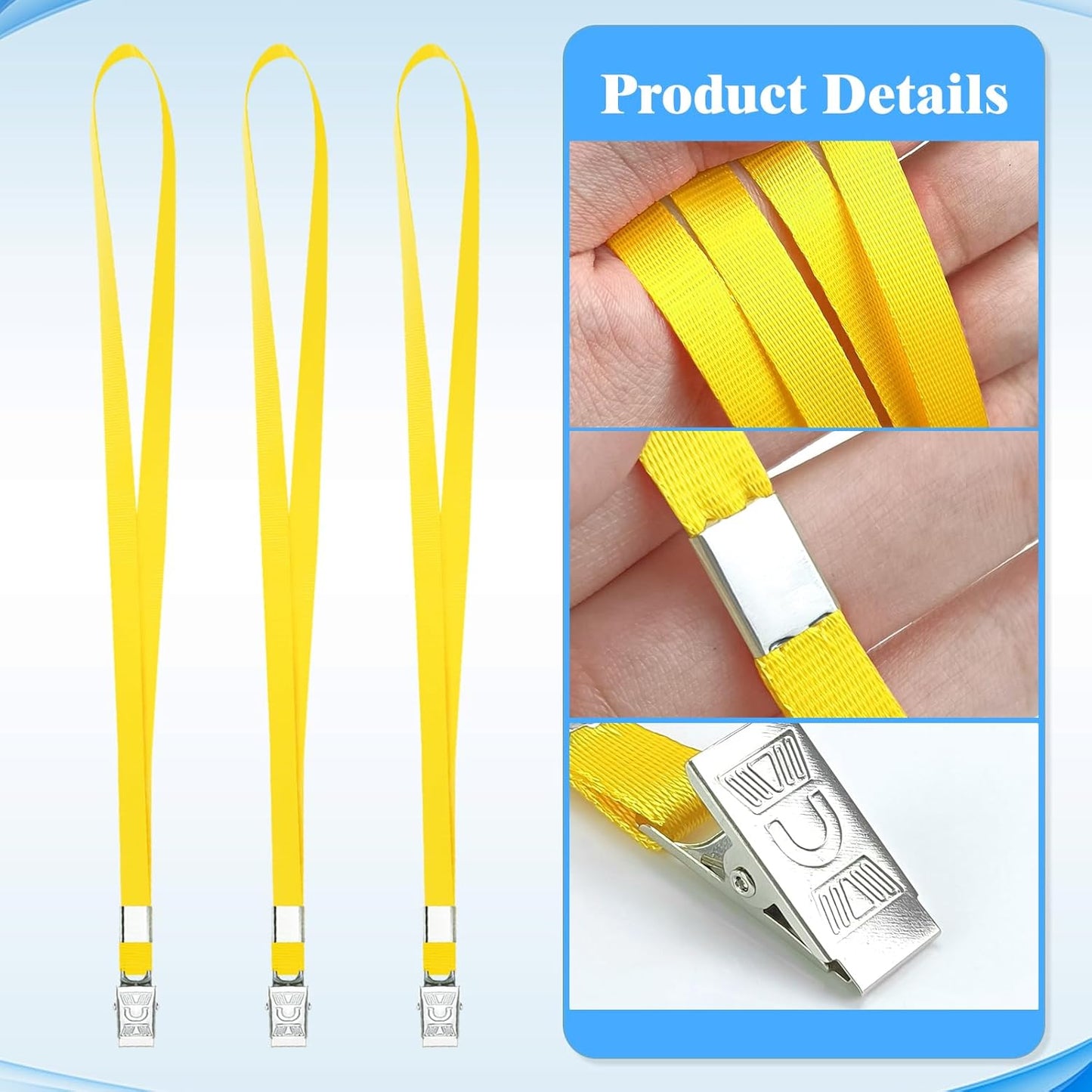 Lanyards for Id Badges,100 Packs Lanyard Bulk with Flat Badge for Name Tag Lanyard ID Holder