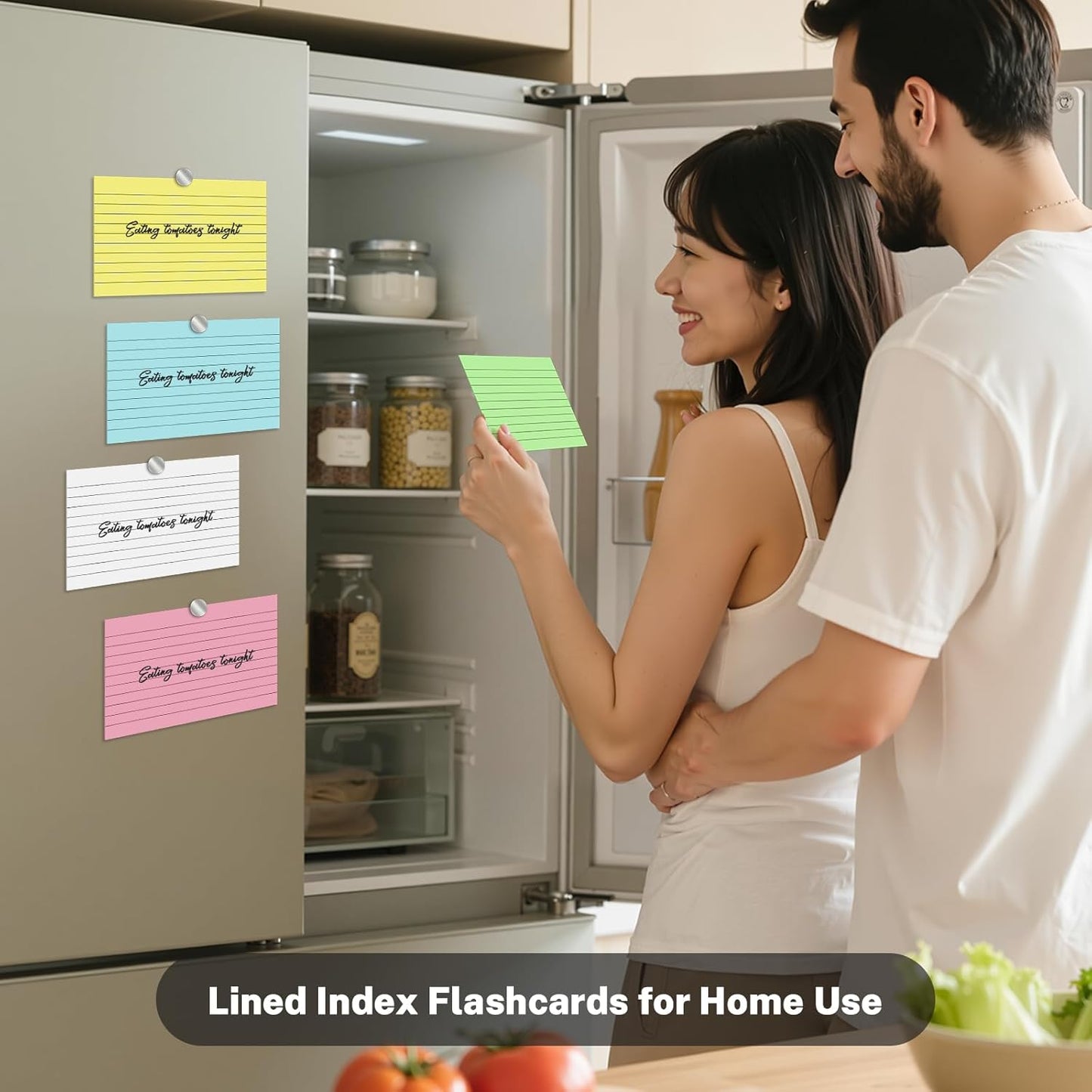 600 Count Colored Index Cards 3x5 in Ruled Flash Cards for Studying, 12 Pack of 50, Multilcolor Notecards Lined Flash Cards Bulk, Neon Flashcards Note Cards, 3x5 Index Cards for School, Home, Office