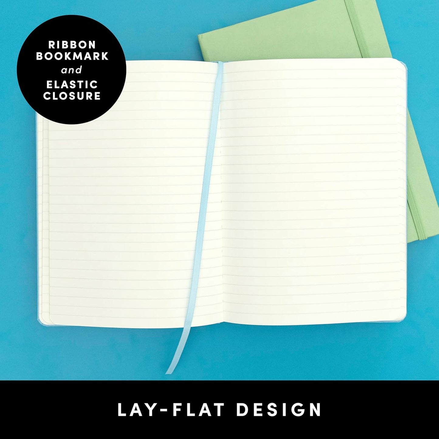 PAPERAGE Lined Journal Notebook, (White), 160 Pages, Medium 5.6 in x 8 in - 100 GSM Thick Paper – Hardcover Journaling Notebook for Work, School & Note Taking