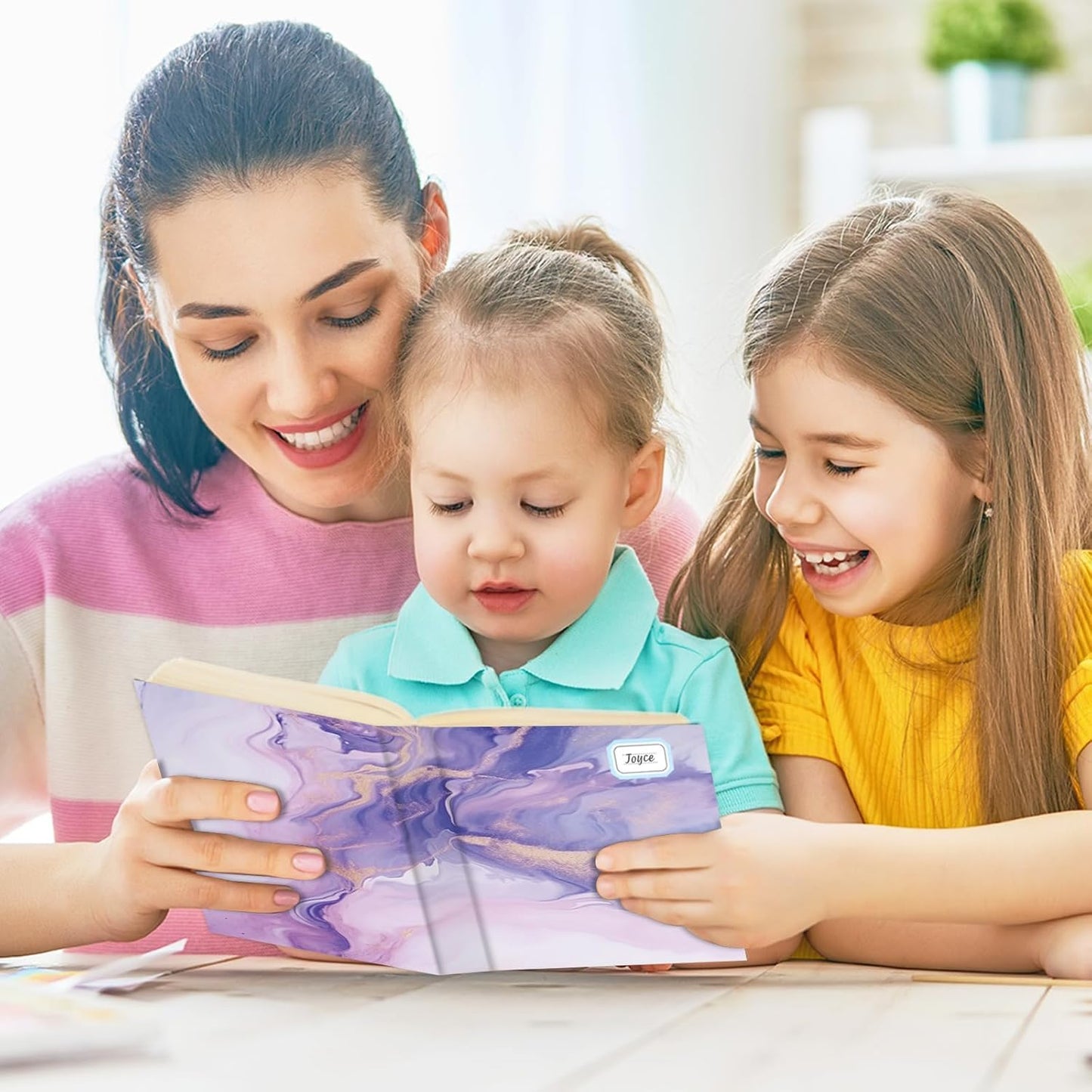 Jumbo Stretchable Book Covers 12PCS Reusable Fabric Book Cover with Label 9x11in Marble Print Protective Sleeve for Hardcover Book Textbook Cover for School Fits Most Book Sizes Up to 10x12.5in