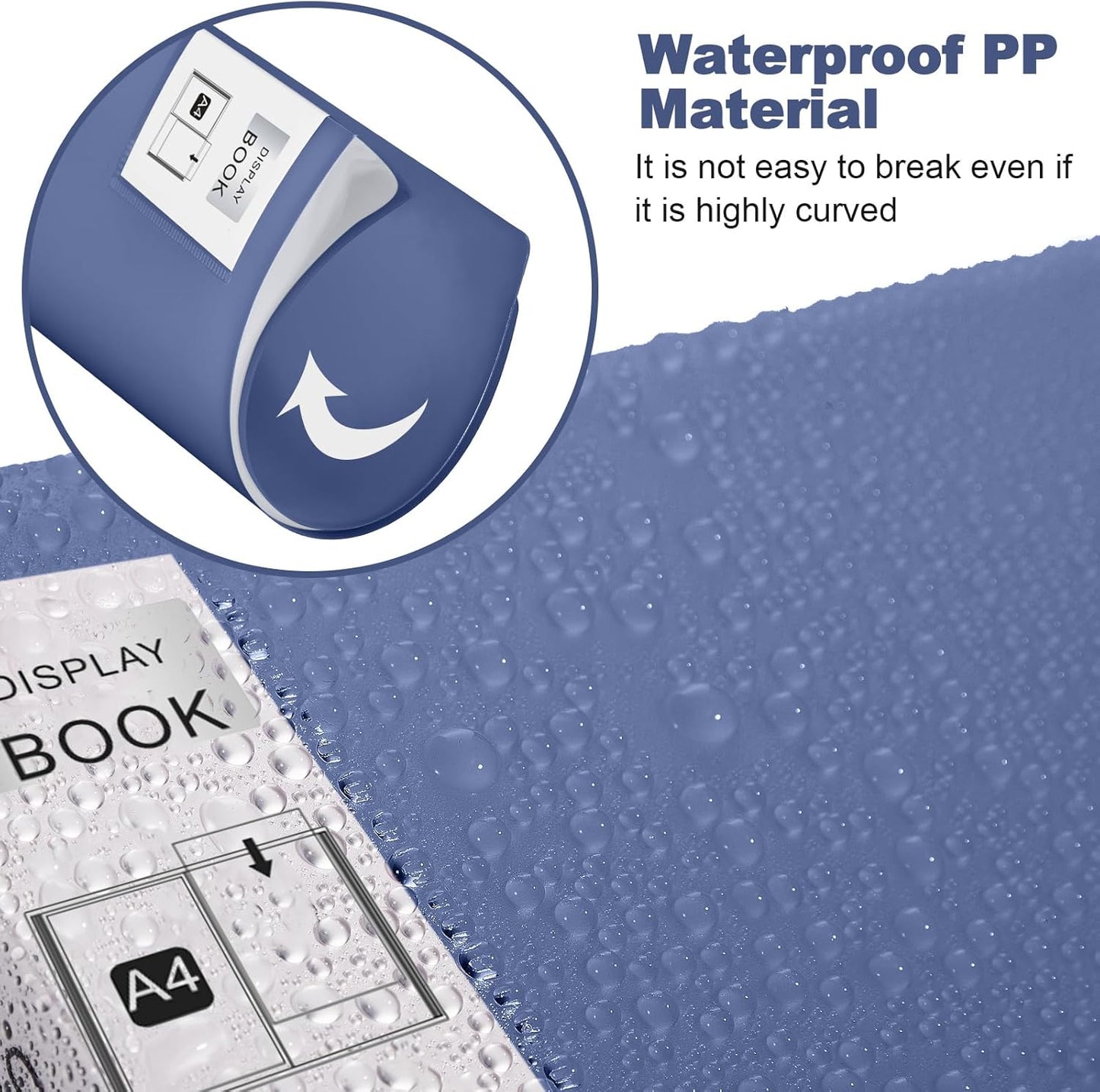 Marspark 4 Pcs Binder with Plastic Sleeves Large 8.5" x 11" Display Presentation Book 40 Pocket 80 Pages Art Portfolio Folder Clear Sheet Protector for Photo Document (Black,Green,Red,Blue)