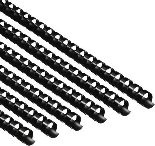 Yunsailing 150 Pack Plastic Binding Combs Plastic Binder Comb Ring 19 Ring Binding Spines Letter Size Spiral coils for Notebook Calendar(1/2 in,Black)