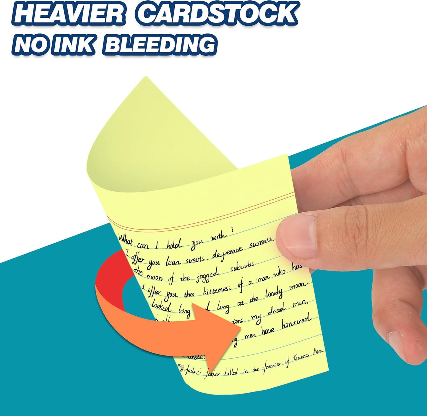 Chell Extra Heavyweight Index Cards 3x5 Inch, No Bleed-Through, 200 Count, Ruled Front and Blank Back, 80 lb. Cover Weight, Pastel Colors