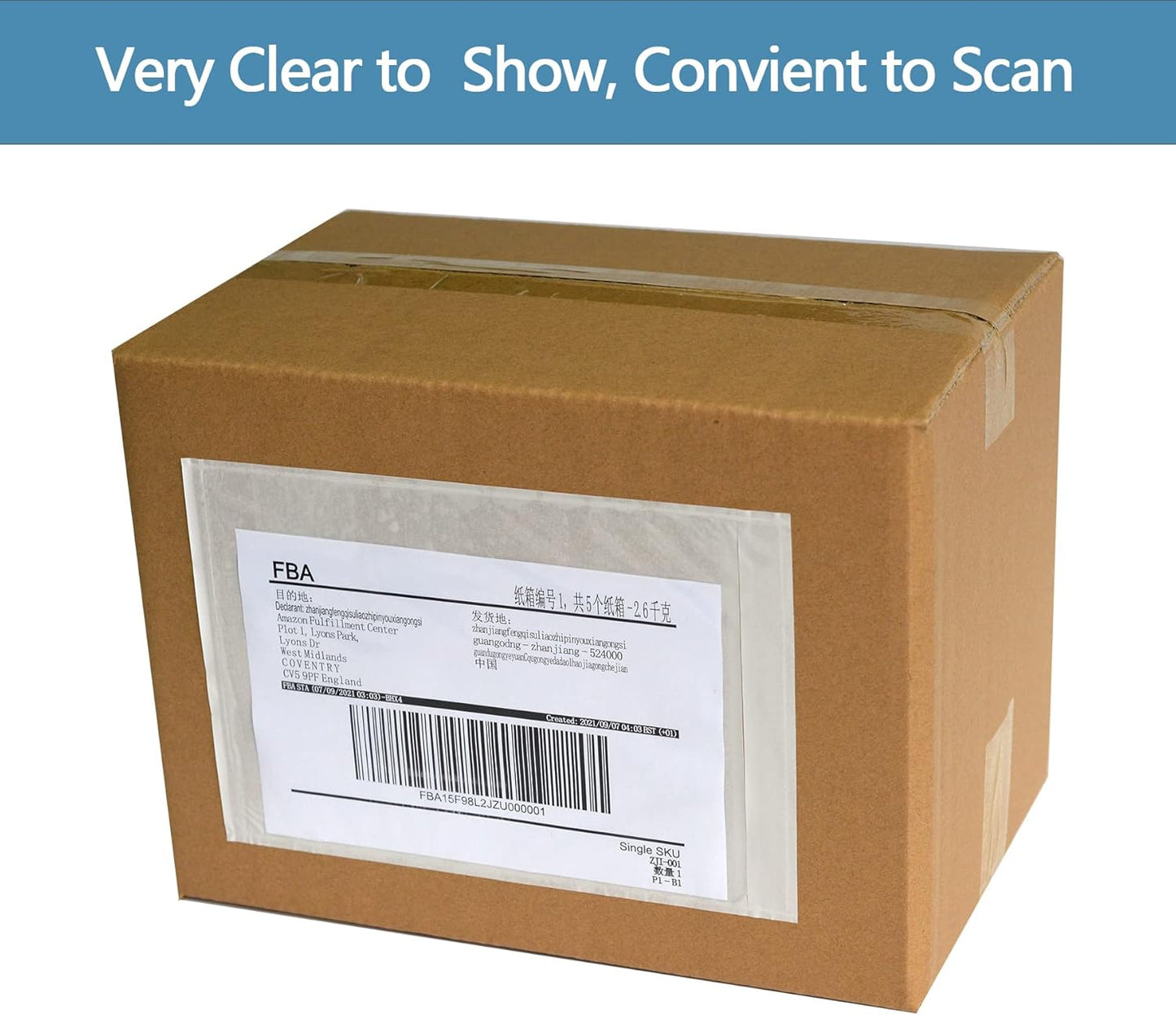 500 PCS 9.5"x 12" Clear Self-Adhesive Packing List Envelopes - Fit 8.5x11 inch Lettter - Shipping/Mailing Pouch Enclosed Bags for Packing Slips Invoice Label