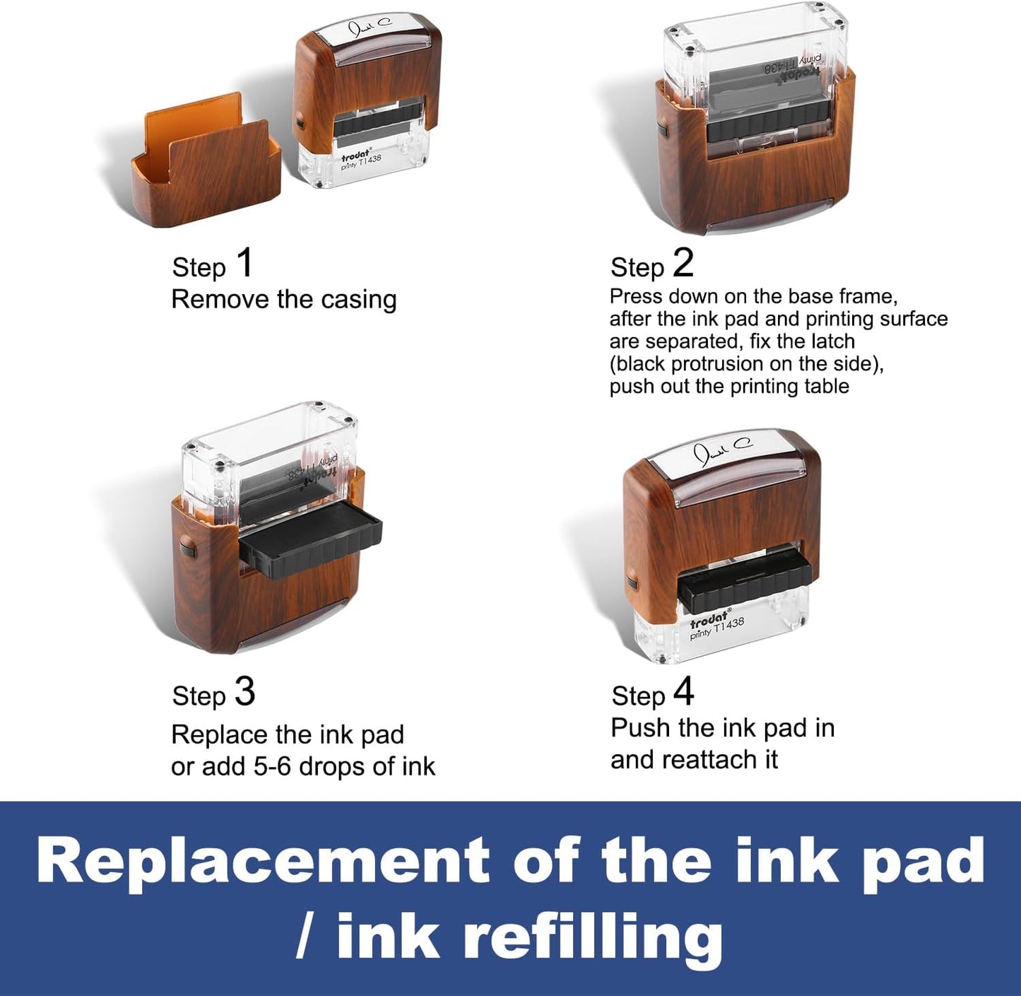 Custom Stamp-Rubber Stamps Custom,self Inking Stamps Personalized-Address Stamps Self Inking Personalized, Signature Stamp for Business, Office, Personal Use (0.78inch x0.78inch)