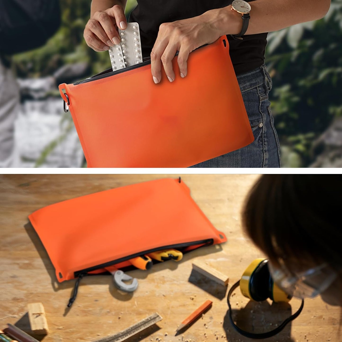 Haimont Waterproof Pouch, Small Waterproof Dry Bag with Upgrade Zipper for Travel Boating Kayaking Hiking Document Organizer