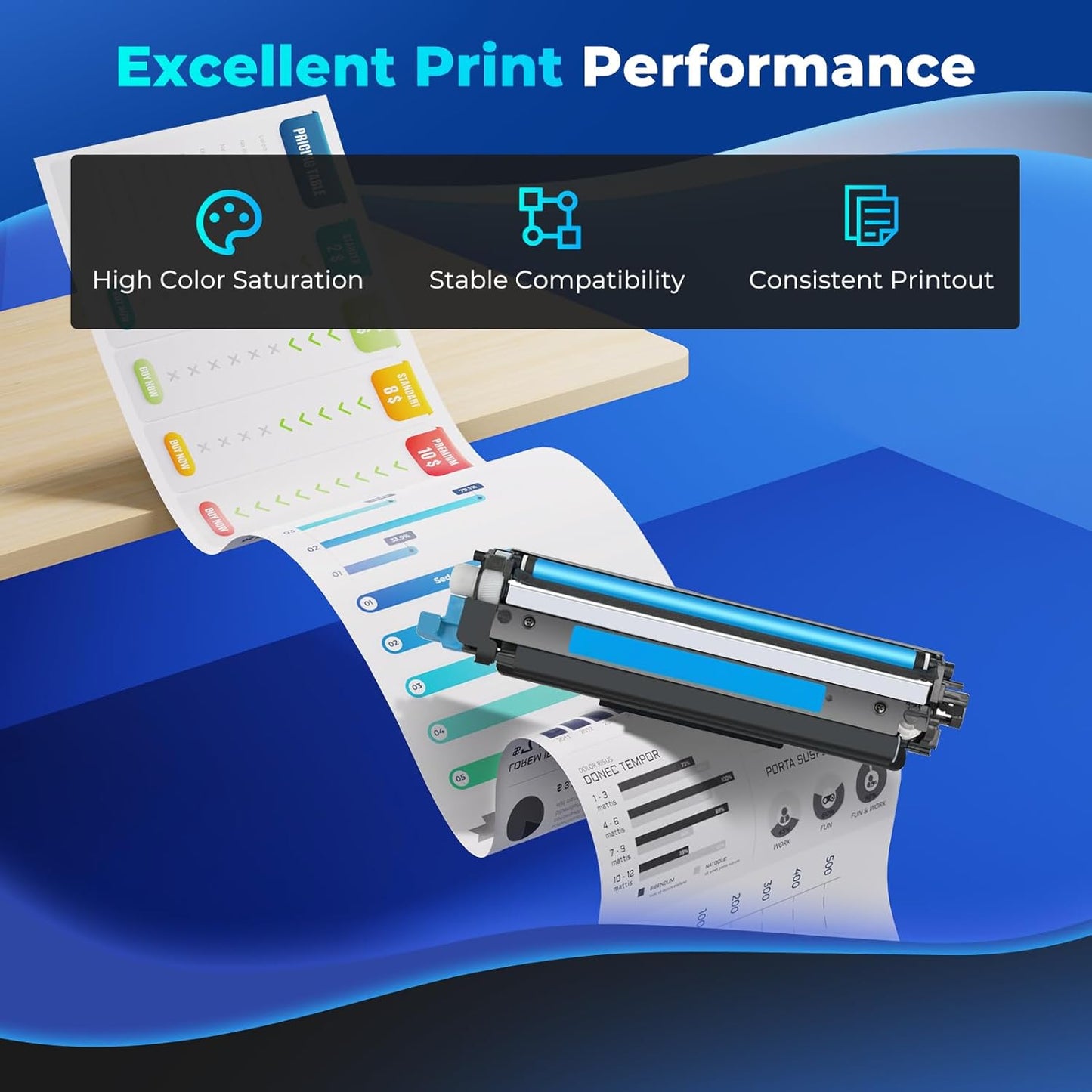 414X Toner Cartridges 4 Pack High Yield Replacement for HP 414X HP414X 414A for Color Laser Jet Pro MFP M479fdw M454dw M479fdn M454dn MFP M480f M455dn Toner, W2020X Black & Color Toner with Chip