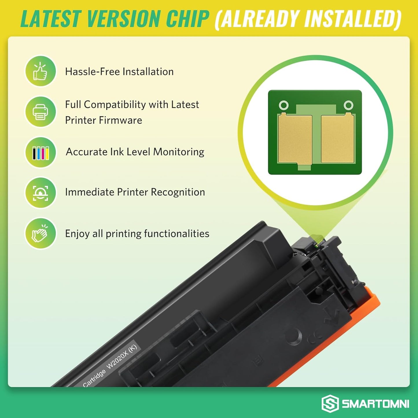 414A Toner Cartridges 4 Pack (with Chip) Works with Color Pro MFP M479fdw M479fdn M454dw M454dn M479dw M455dn M479 M454, Enterprise Laser Jet M455dn M480f Printer | W2020A W2021A W2022A W2023A 414X