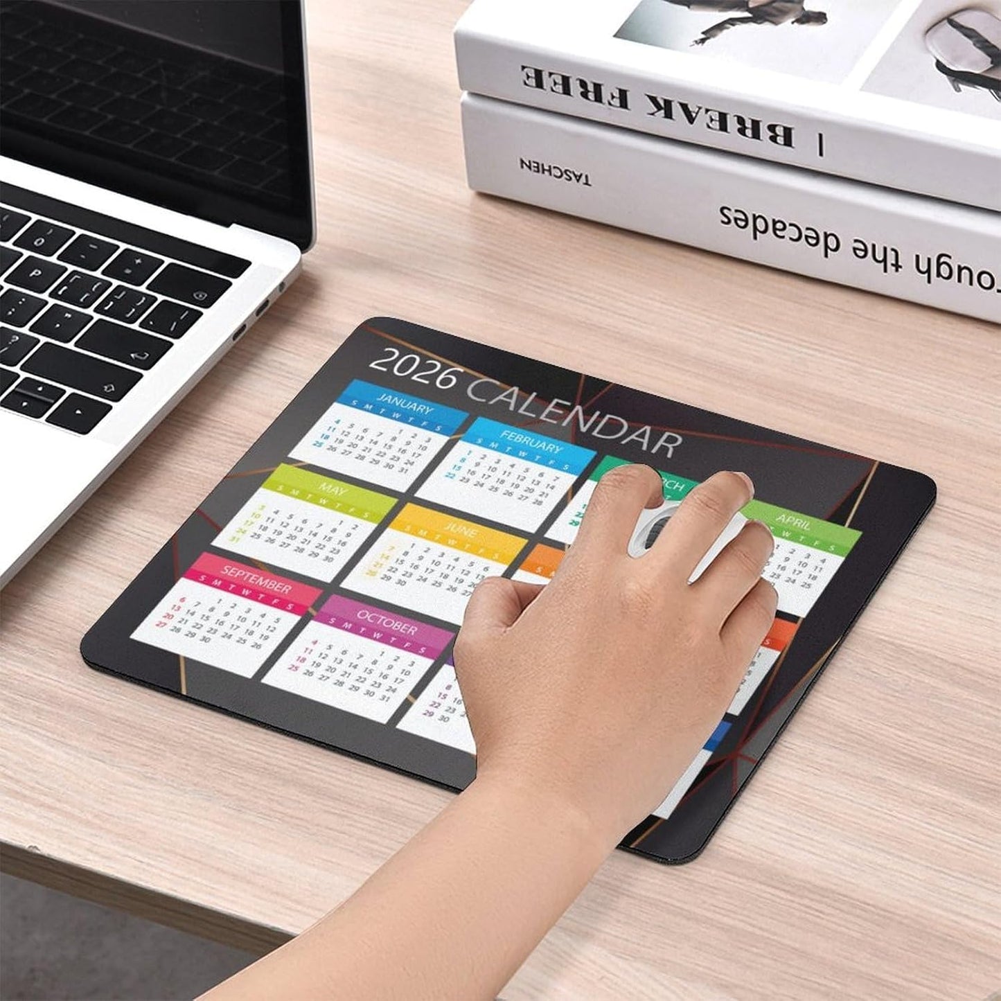 2026 Mouse Pad Calendar Computer Mouse Pads Calendars Non-Slip Rubber Desk Mat Mousepad Gaming Office Keyboard Mat