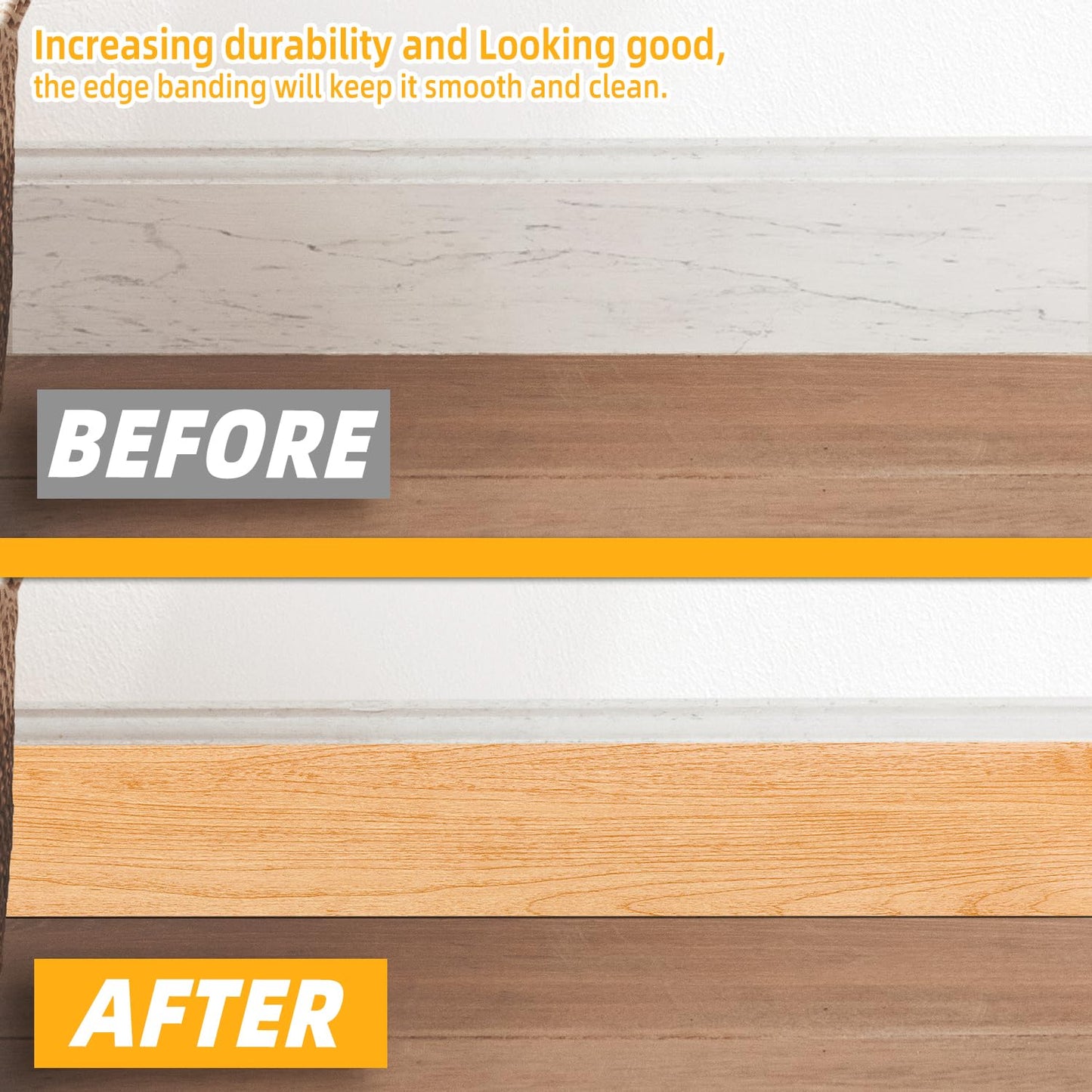 GSCIT Club Maple Wallpaper, 2.4 inch X 50ft Self Adhesive Wood Grain Repair Tape Maple Repair Patch for Tables, Chairs, Baseboards, Doors, Windows, Floors, Handicraft DIY.