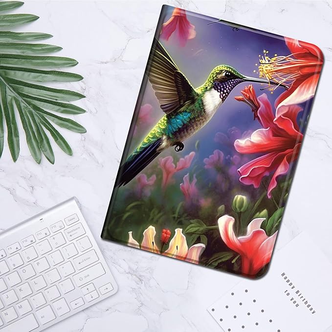 for Amazon Kindle Fire Max 11 Case (13th Generation, 2023 Release) 11",Slim Lightweight Smart Shell Stand Cover with Auto Wake/Sleep for All-New Fire 11 Max Tablet,Hummingbird Red Flower