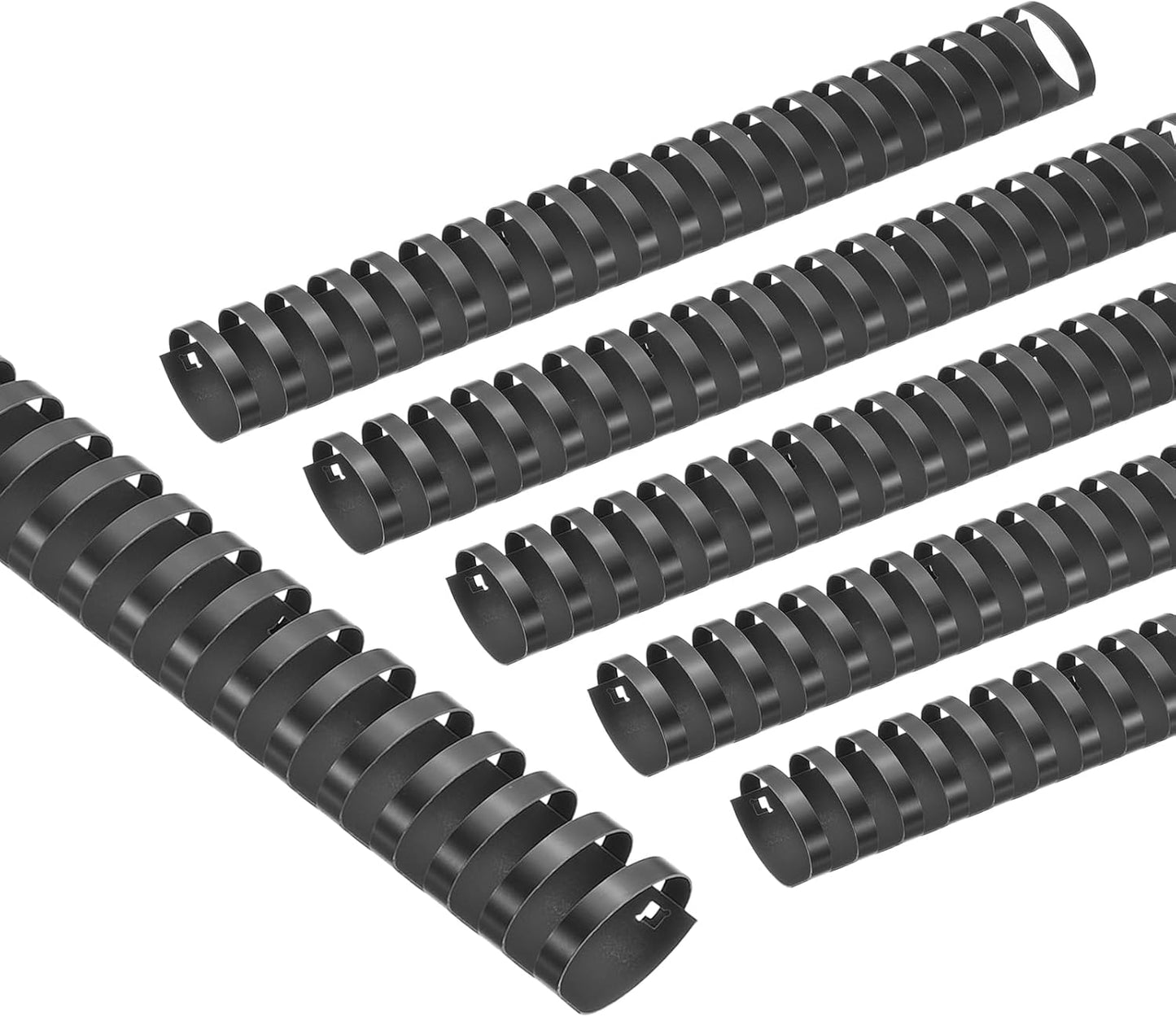 PATIKIL 38mm (1-1/2") Plastic Binding Combs, 50 Pcs 21 Rings Comb Binding Spines 310 Sheet Capacity Letter Size for Binding Paper Sheets Notebook Calendar Picture Album, Black