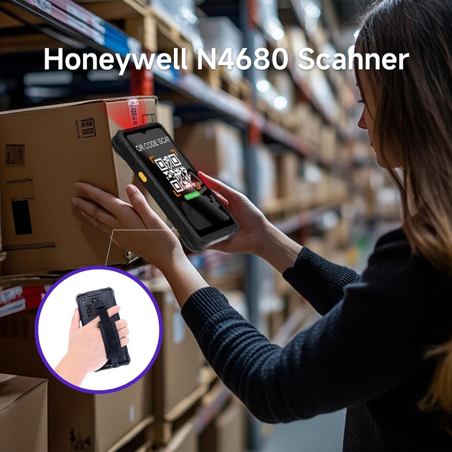 Rugged Tablet I61J, 6.5 inch Windows 11 Pro Enterprise Handheld PDA with N4680 Barcode Scanner, 1D/2D QR Inventory Scanner Data Terminal, 8GB+128GB Industrial Work PC for WMS, Retail