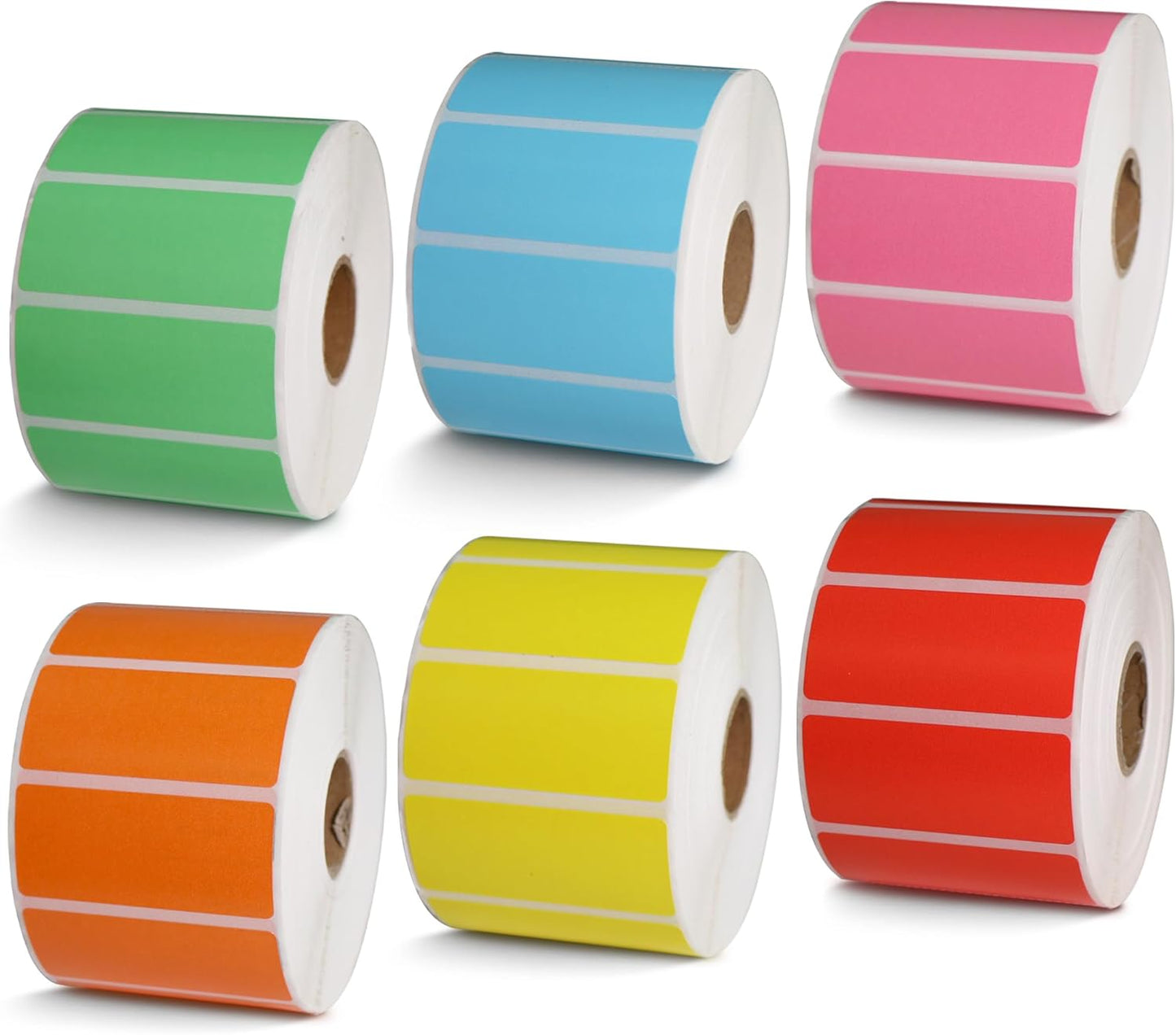 BETCKEY - 2.25" x 1" File Folder & Multipurpose Labels Replacement for Zebra Label Printer,Premium Adhesive & Perforated[Mixed, 6 Rolls, 9000 Labels]