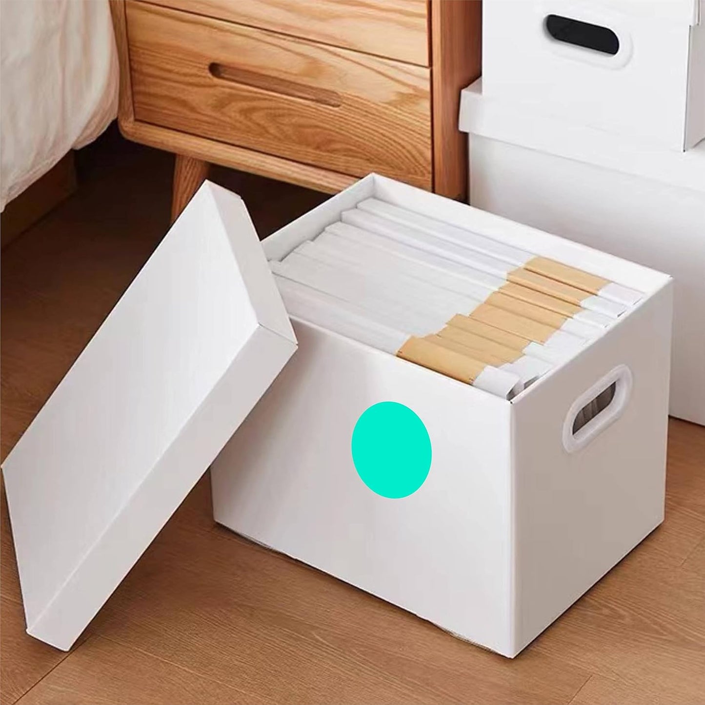 PARLAIM 2" Round Color Code Stickers, 500pcs Aqua Color Coding Circle Dot Labels in Dispenser Box for Warehouse School Organization