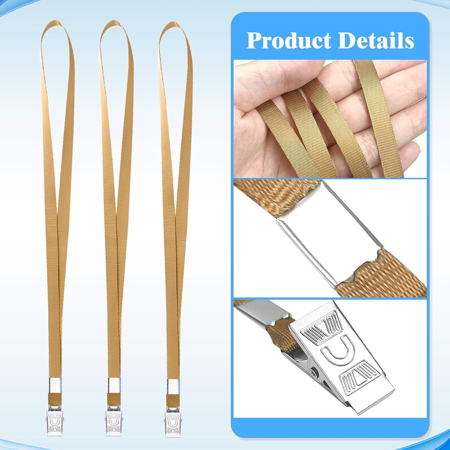 Lanyards for Id Badges,100 Packs Lanyard Bulk with Flat Badge for Name Tag Lanyard ID Holder