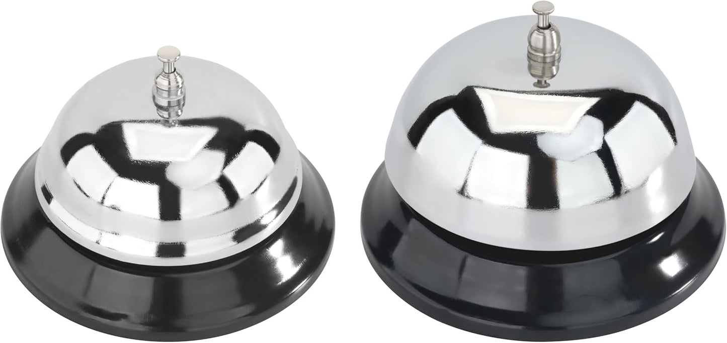 New Star Mirror Chrome Plated Table Bell Call Bell 4-inch