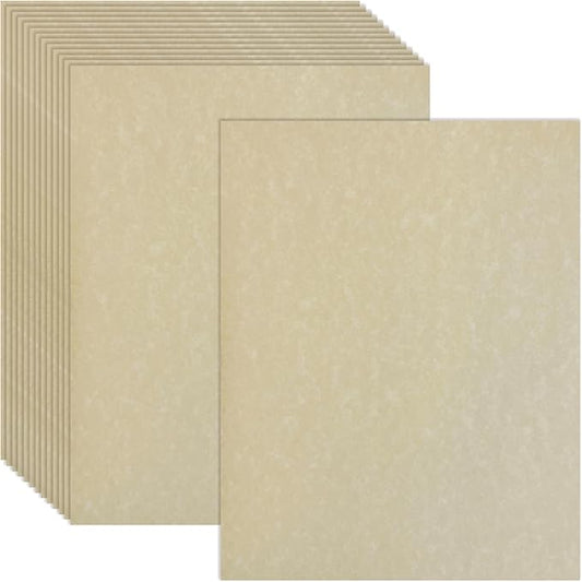 Parchment Stationery Paper, 96 Sheets, Textured Ivory, 24 lb Bond/90 gsm, Stationery Paper for Certificates, Resumes, Diplomas, Executive Use, Printer-Friendly, by Better Office Products