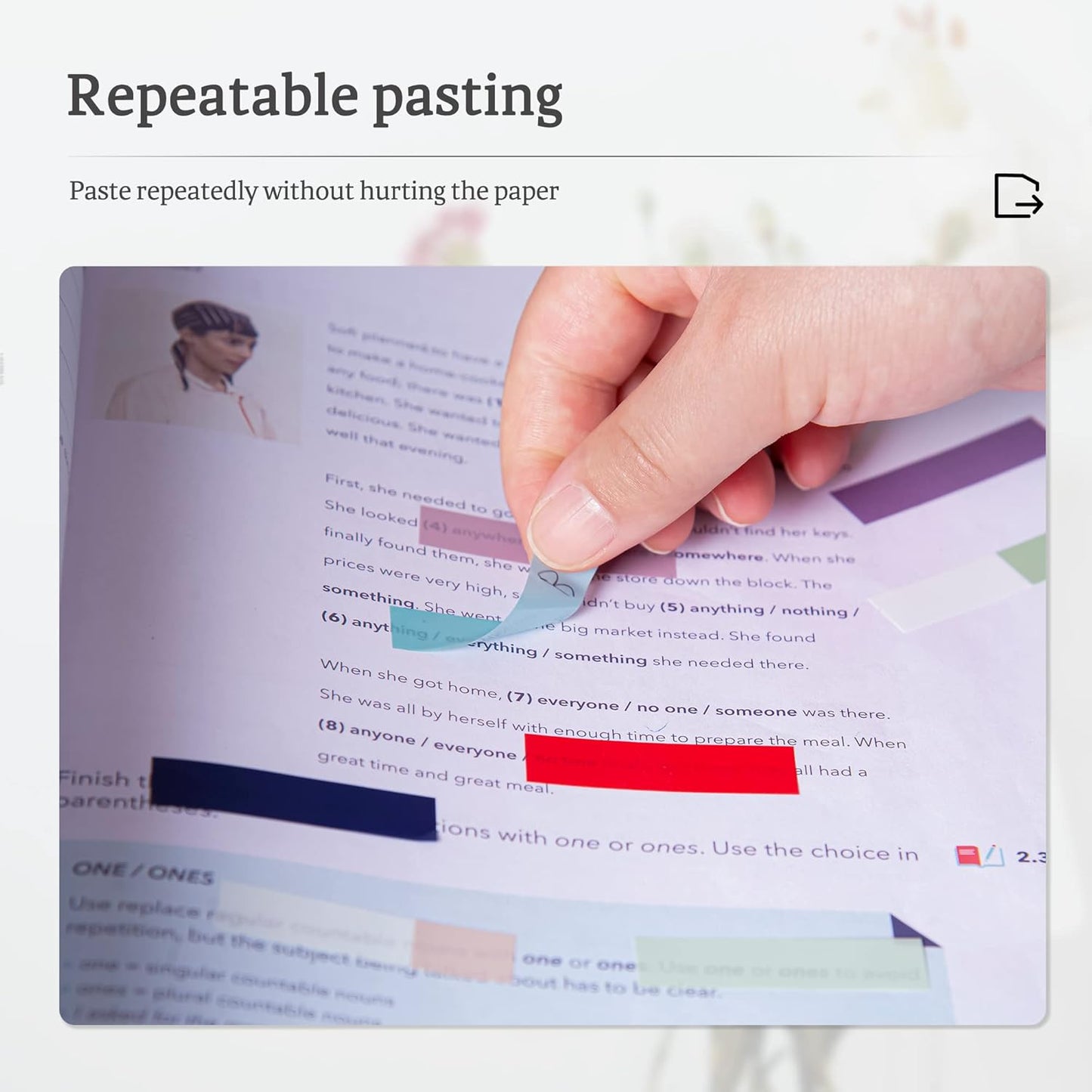 Golcellia Sticky Tabs, 70 Colors, 1400 Pieces, Repositionable Labels, Index Tabs