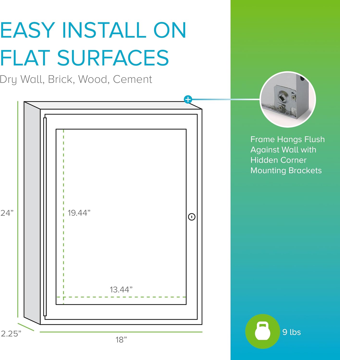 Ghent 24"x18" 1-Door Outdoor Enclosed Vinyl Bulletin Board, Shatter Resistant, with Lock, Satin Aluminum Frame - Ivory (PA12418VX-185), Made in the USA