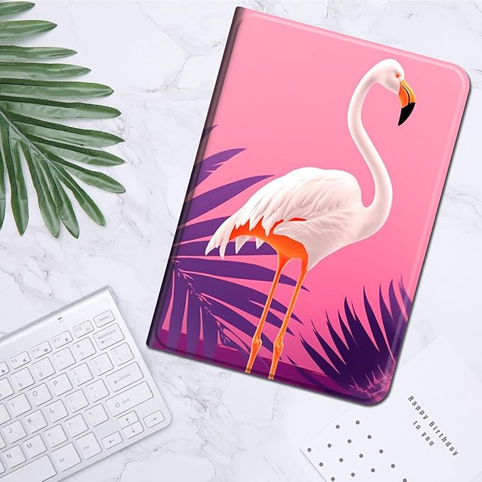 for All-New Kindle Fire 7 Tablet Case (12th Gen, 2022 Release),Slim Lightweight Smart Shell Stand Cover with Auto Wake/Sleep for Amazon Fire 7 Kids Tablet,Flamingo Pink