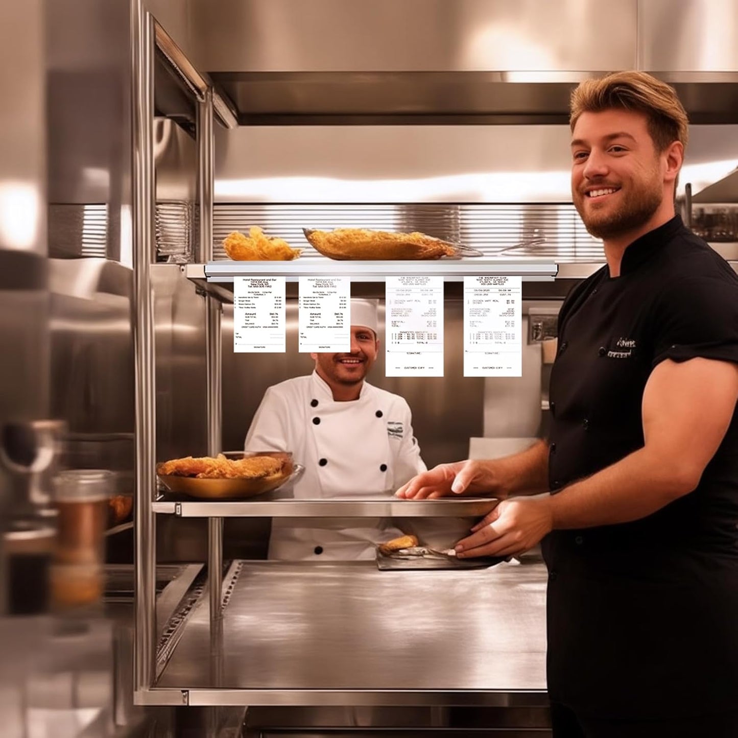 CjgyzTicket Holder for Restaurant, 28/32/36/48/60 inches, Restaurant Order Holder，Durable and Easy to use, Suitable for Commercial Kitchens, cafes, Fast-Food(28 Inch, 2 Pcs)