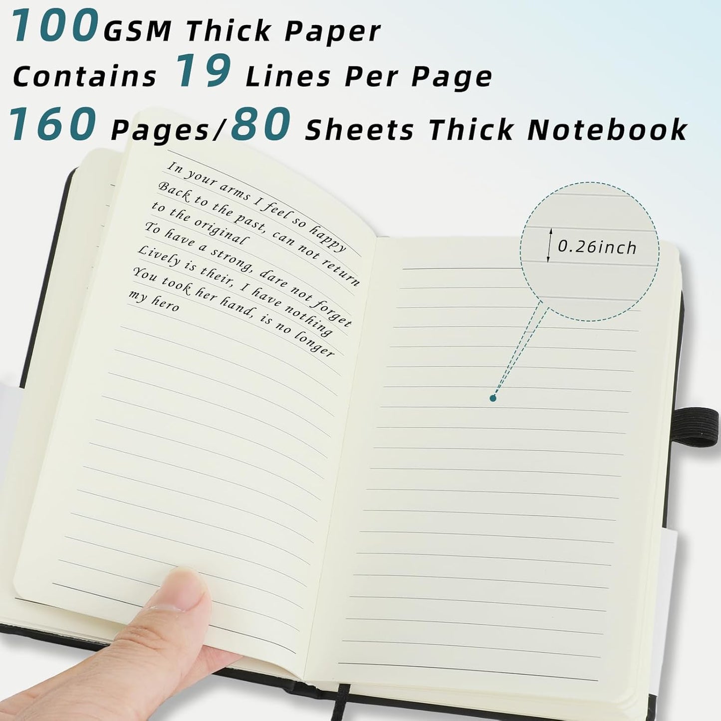 Coopay 24 Pack A6 Pocket Small Notebook with 24 Pens Bulk Classic Hardcover Leather Journal Set with Pen Holder for Men Women Writing, Office, Home, School, Business, 100GSM, 3.5” x 5.5”, Multicolor