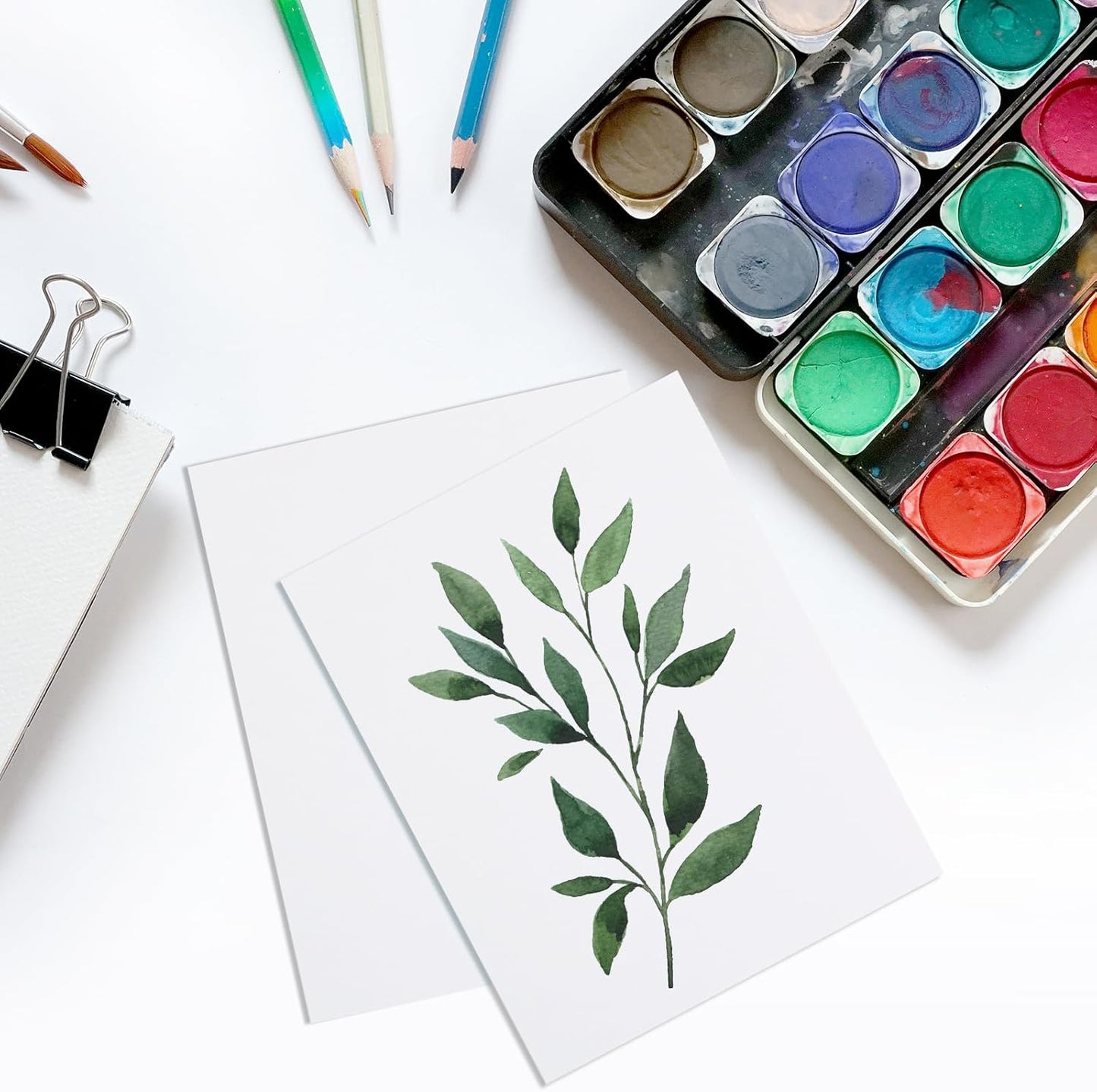 50 Sheets White Cardstock Thick Paper 8.5 x 11, 250gsm/92lb Blank Heavy Cards Stock for Invitations, Printing, Postcards, Thankyou Cards, Index Cards, DIY Cards (White, 8.5 x 11 inch)