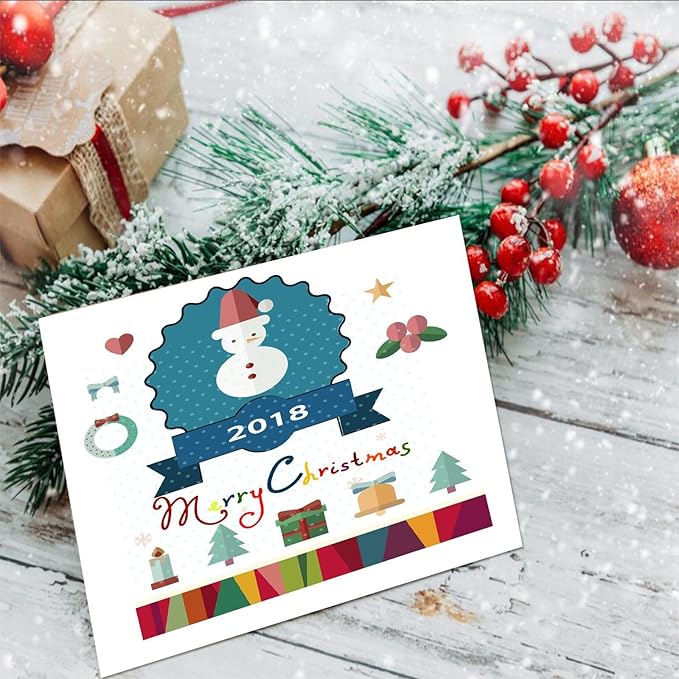 5x7 Blank White Cardstock Paper (Set of 50) Thick Paper - 80lb Flat Cards Stock Printer Paper for Make Your Own DIY Invitations, Note, Greeting, Table Cards - Writing, Stamping,Painting, Drawing