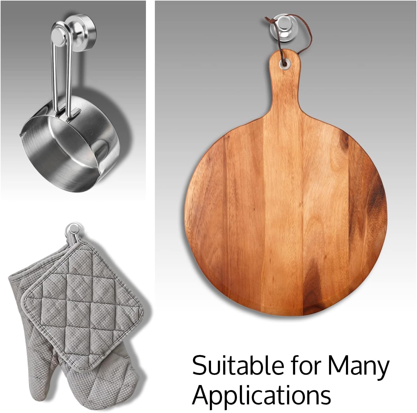 Heavy Duty Magnetic Push Pins - Refrigerator & Whiteboard Magnets, Pack of 4