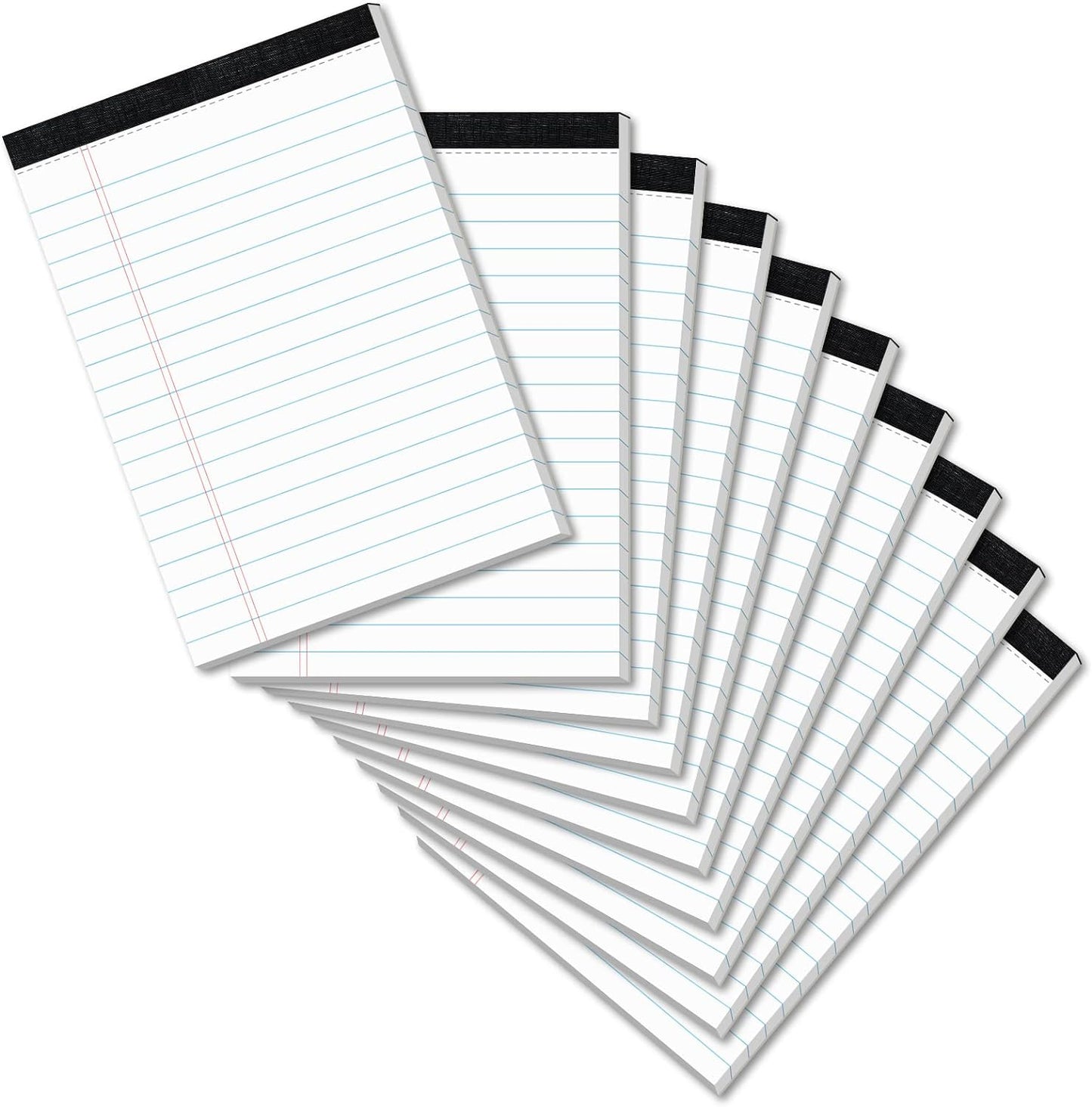 10 Pads Legal Pads 4x6 Inch Lined Ruled Perforated Writing Pad Small Notepads for Grocery List Shopping List To-Do List Narrow Rule Pad (30-Sheet/Pads) College Ruled Memo Pad Scratch Pad Lined Note
