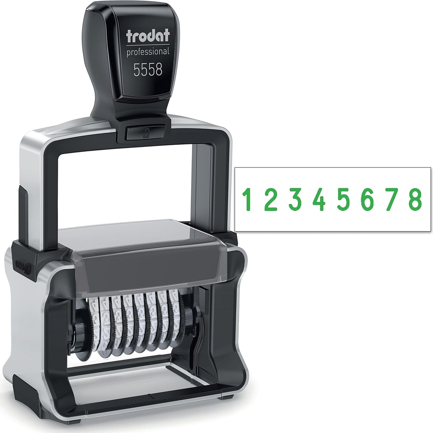 Rubber Stamp Creation Heavy Duty Numberer, 8 Digit Self-Inking Numbering Stamp 5mm Character Height
