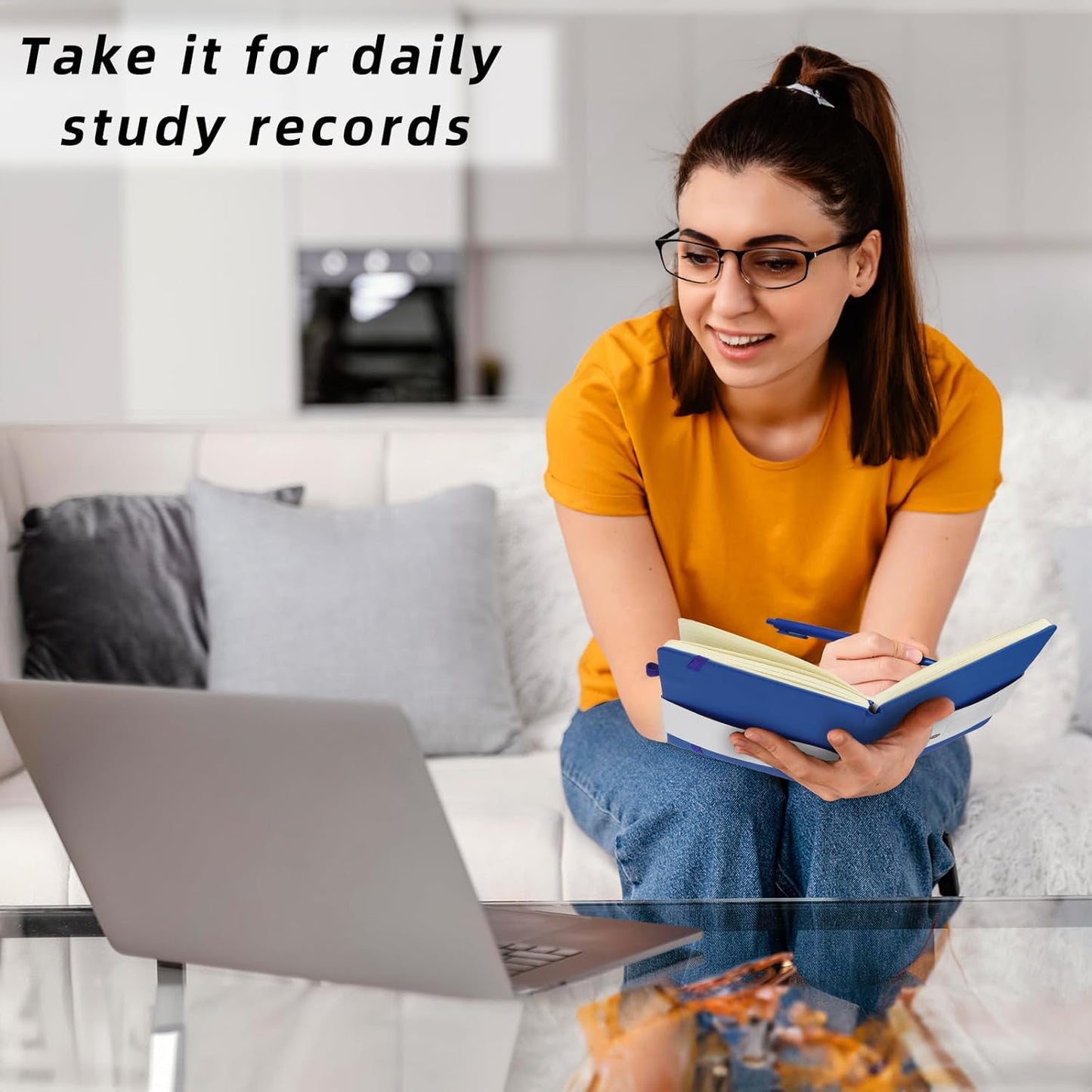 Coopay 6 Pack A5 Journal Notebook with 6 Pens Bulk Classic Ruled Hardcover Leather Journal Set with Pen Holder for Men Women Writing, Office, Home, School, College, Business, 8.3” x 5.5” (6 Colors)