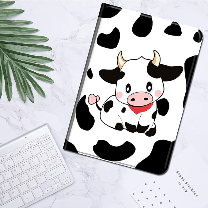 for Amazon Kindle Fire Max 11 Case (13th Generation, 2023 Release) 11",Slim Lightweight Smart Shell Stand Cover with Auto Wake/Sleep for All-New Fire 11 Max Tablet,Black White Milk Cow