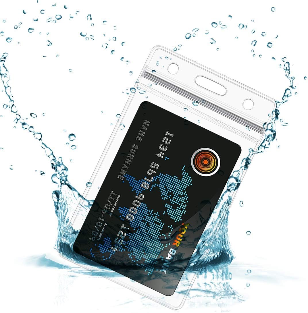 Bird Fiy Lanyards with Id Holder Badges Name Tags 50 Pack Lanyards with Bulldog Clip and 50 Pack Waterproof Clear Plastic Vertical Name Tag Badge ID Card Holders (Green)