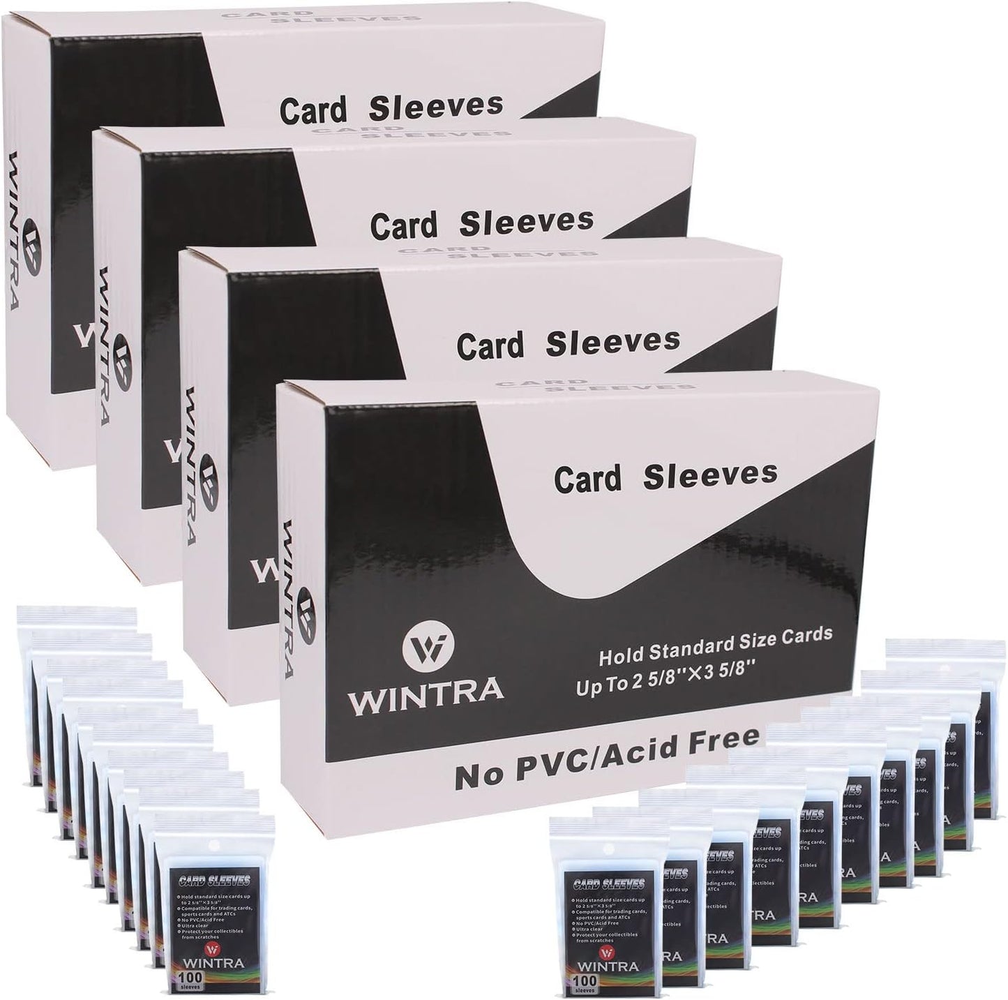 2000 Count Penny Card Sleeves, 2-5/8 x 3-5/8'' Soft Protective Inner Sleeves,Ultra Clear Baseball Card Protectors