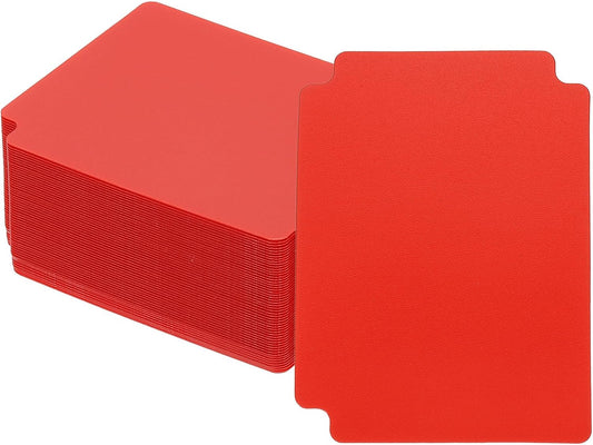 PATIKIL Trading Card Dividers, 50 Pcs Index Card Football Card Sorter Storage Boxes Organizer Tray Accessories for Sports Game Baseball Card, Red