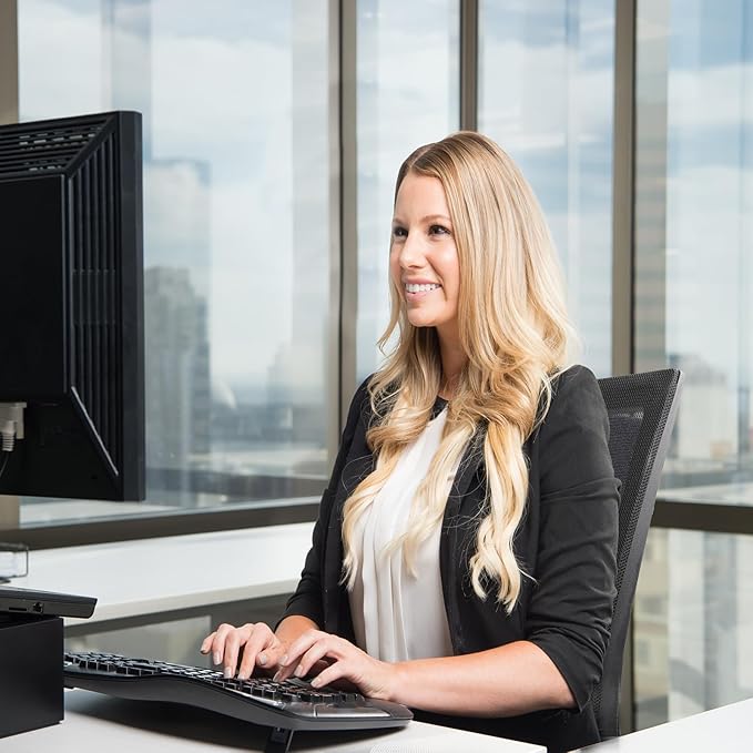 Desk Chair No Wheels, Arm Chair with Ergonomic Lumbar Support and Thickened Seats Cushion, Waiting Room Chairs for Office School Church Guest Reception, Black