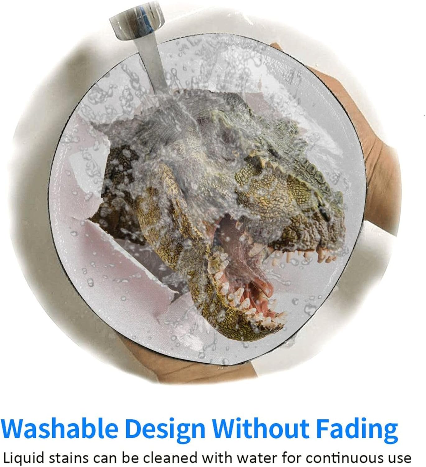 Dinosaur White Mouse Pads Mousepad, Anti-Slip Rubber Mouse Mat Desk Pad for Gaming Office Laptop Computer