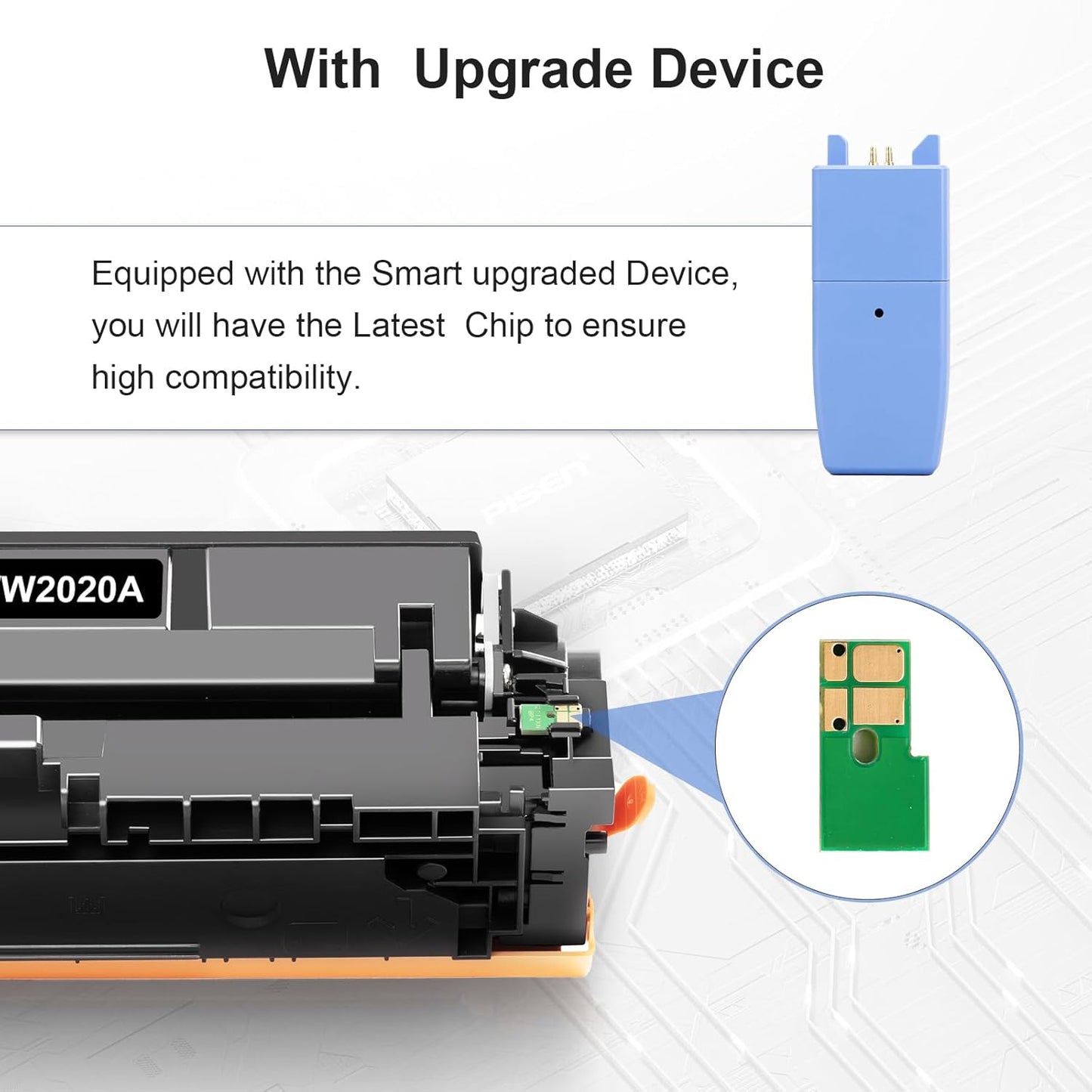 414A Toner Cartridges with Chip and Upgrade Device Compatible Toner Cartridge for HP 414A 414X W2020A Work with HP Color Pro MFP M479fdw M479fdn M454dw M454dn Printer Ink (2 Black)