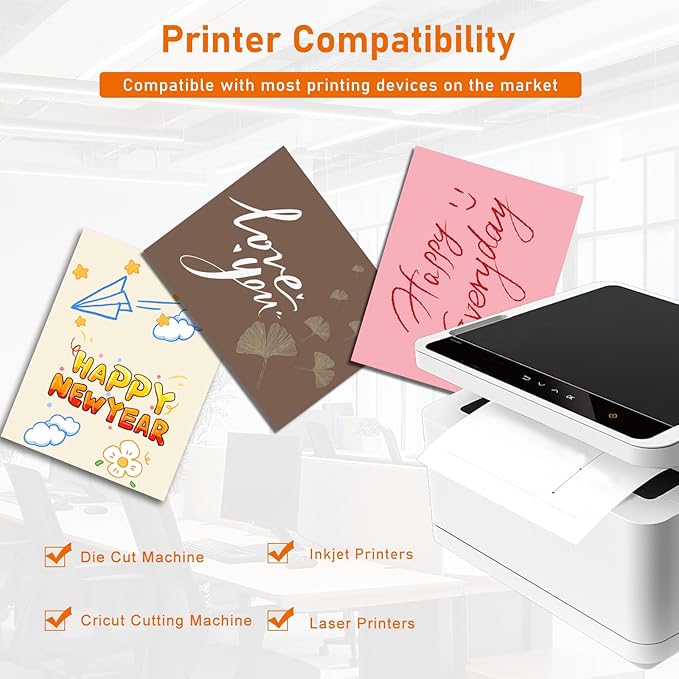 40 Sheets Coffee Color Cardstock 8.5 x 11 Craft Paper, 75lb Heavyweight Dark Brown Card Stock for DIY Cards Making, Wedding Invitations, School Crafting, Greeting Cards