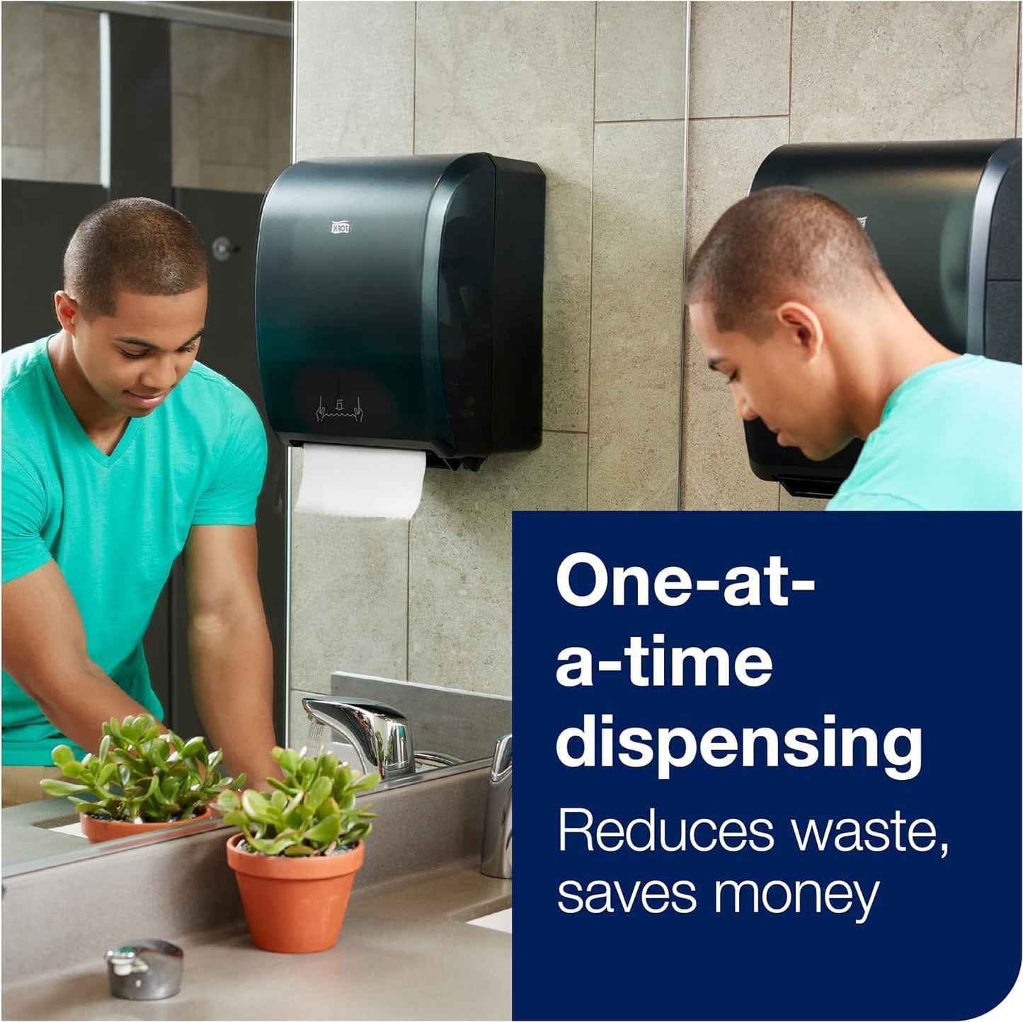 Tork Hand Towel Roll Natural White H80, Universal, 100% Recycled Fiber, 6 Rolls x 800 ft, 8031400, 6 Count (Pack of 1)