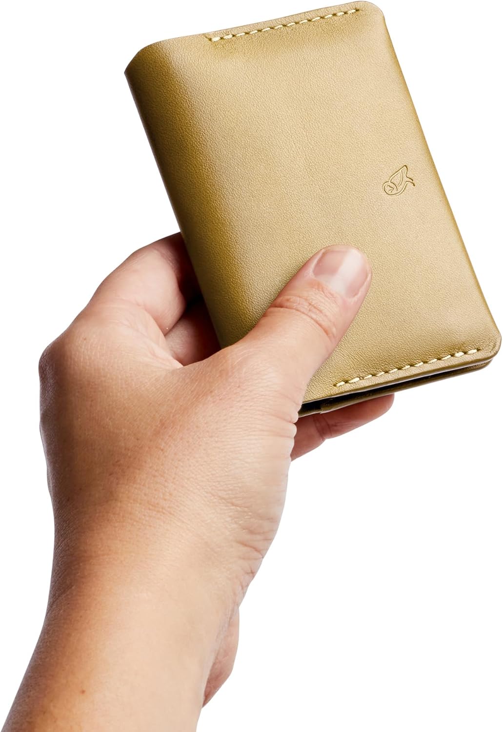 Bellroy Under Cover (slimline leather card wallet/holder with card storage, quick access slot, plus space for folded bills) - Mustard