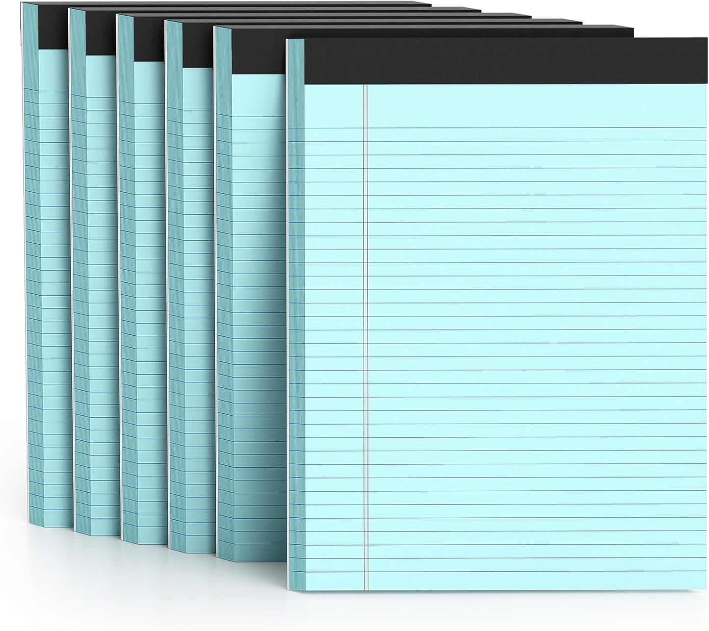 300 Sheets Blue Legal Pads 8.5 x 11 College Ruled Paper 6-Pack Note Pads Narrow Ruled 50 Sheets per Notepad Perforated Writing Pad Durable Sturdy Back 8x11 Pads of Paper