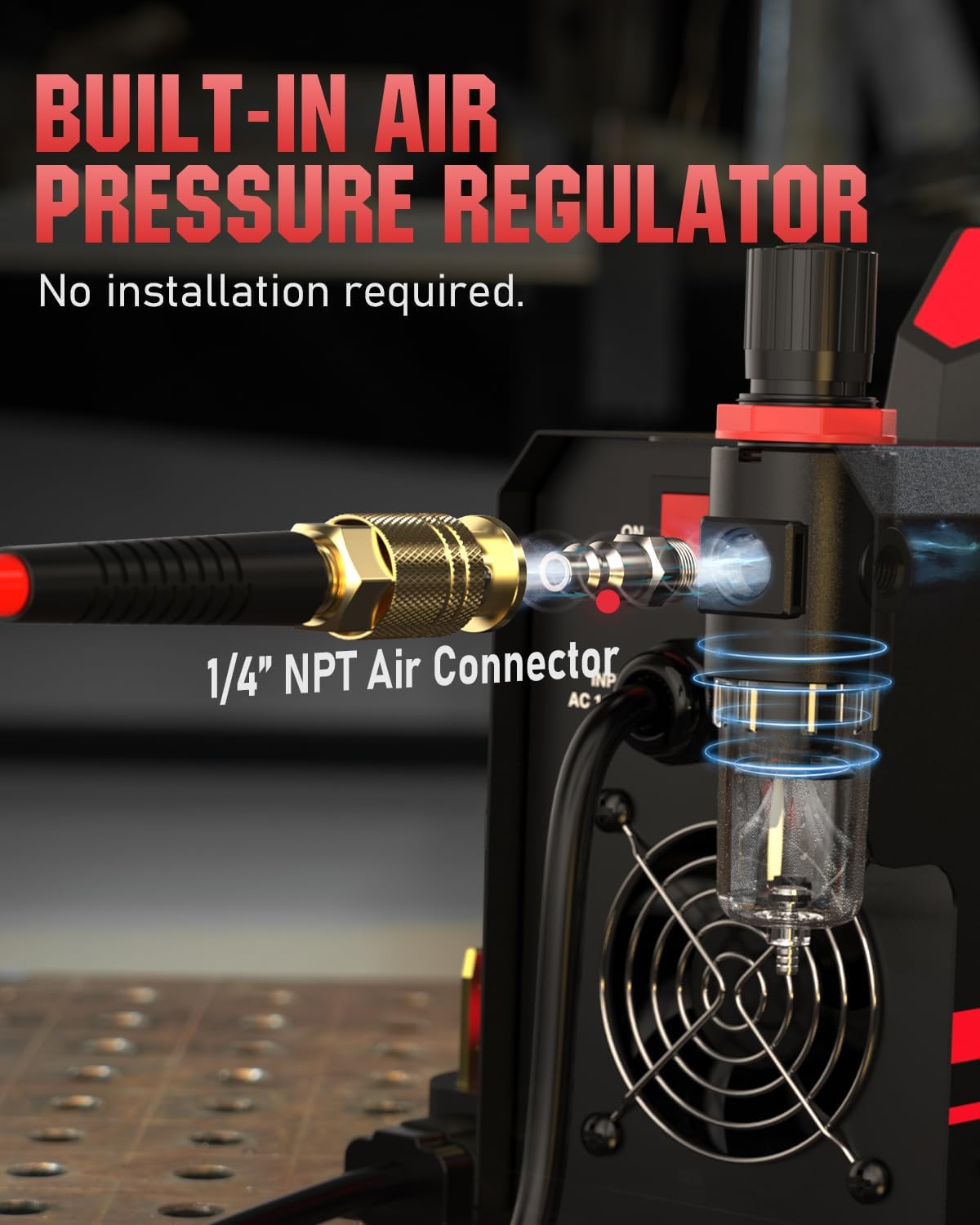 YESWELDER CUT-50DS Plasma Cutter, 50Amp Air Power Large Digital Display 110/220V Dual Voltage IGBT Inverter Plasma Cutting Machine