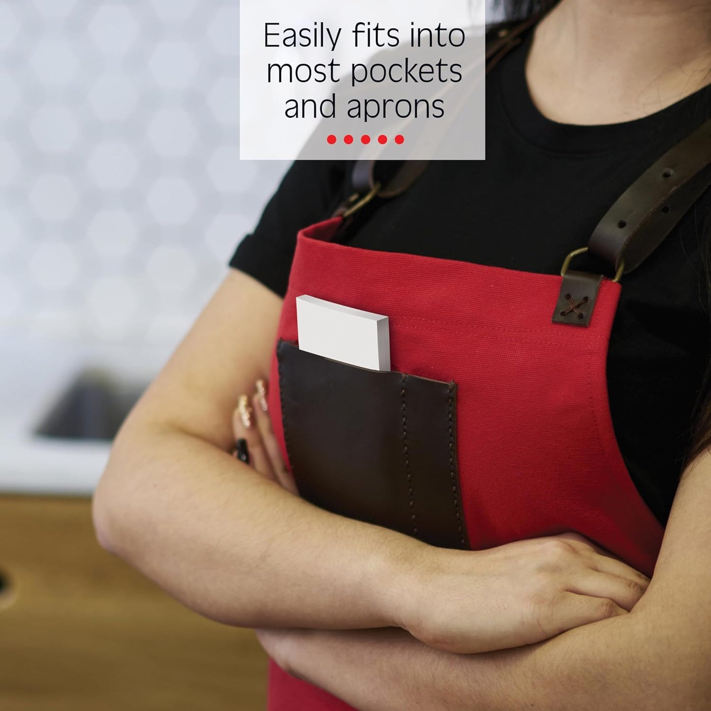 Better Office Products Blank Scratch Note Pads, 3" x 5", Server Notepads, 100 Sheets per Pad, Memo Pads, Gummed Binding for Easy Tear-off (10 Pack)