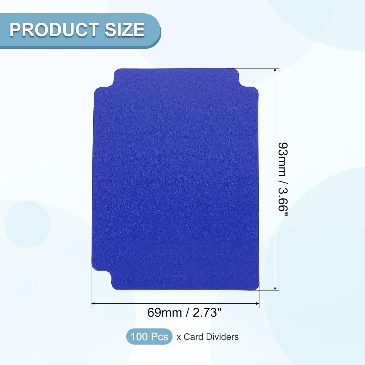 PATIKIL Trading Card Dividers, 100 Pcs Index Card Football Card Sorter Storage Boxes Organizer Tray Accessories for Sports Game Baseball Card, Blue